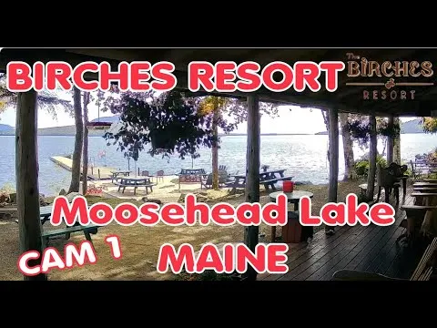Озеро Мусхед в Роквуде, Мэн — веб-камера онлайн на террасу The Birches Resort